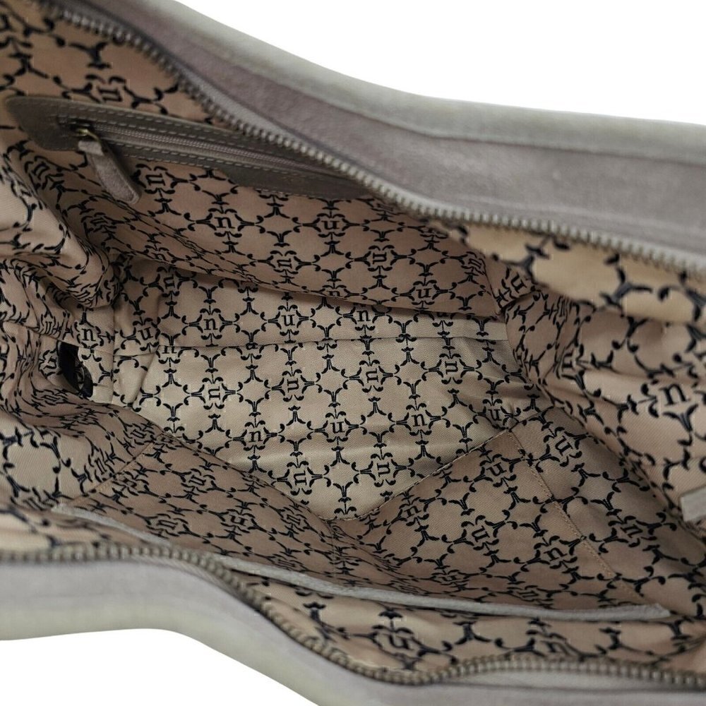 NANETTE LEPORE Bone Suede  Hobo Shoulder Bag with Intricate Woven Design - Picture 10 of 11